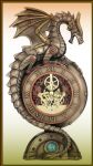 Steampunk hodiny s drakem 538750