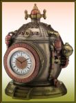 Stroj asu hodiny - doza Steampunk 15cm